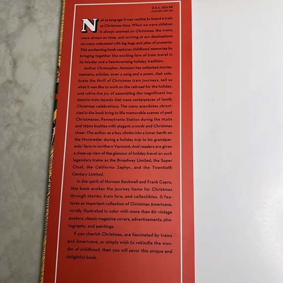 All Aboard for Christmas Vintage Train theme book.  Hardcover. Reprint 2004 - Picture 10 of 10